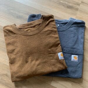 Carhartt Brown and Blue Pocket T-Shirts